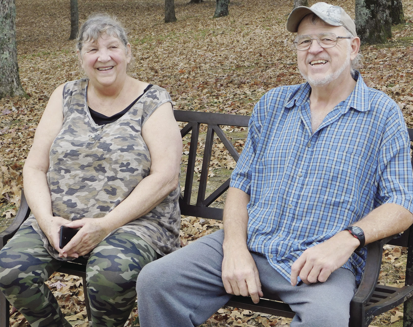 Enjoying the leaves with family